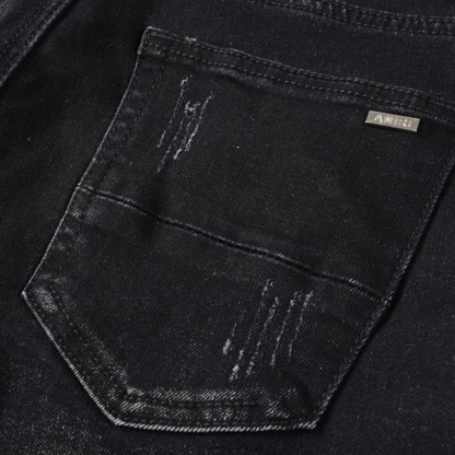 Amr Black Bandana Camo Jeans