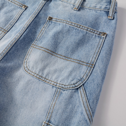 Jean évasé à patch bleu Amr