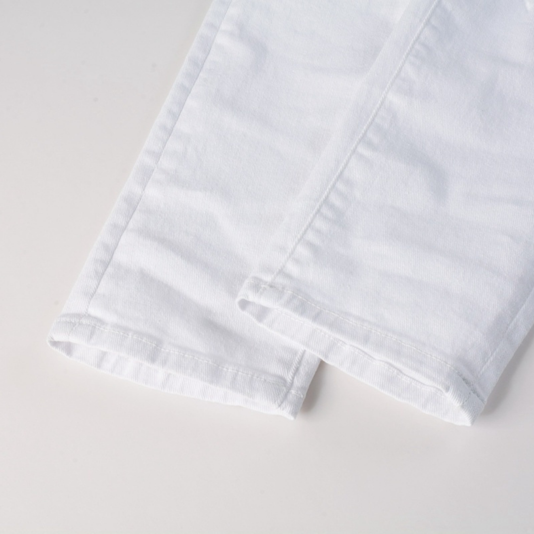 Amr White Ripped Jeans