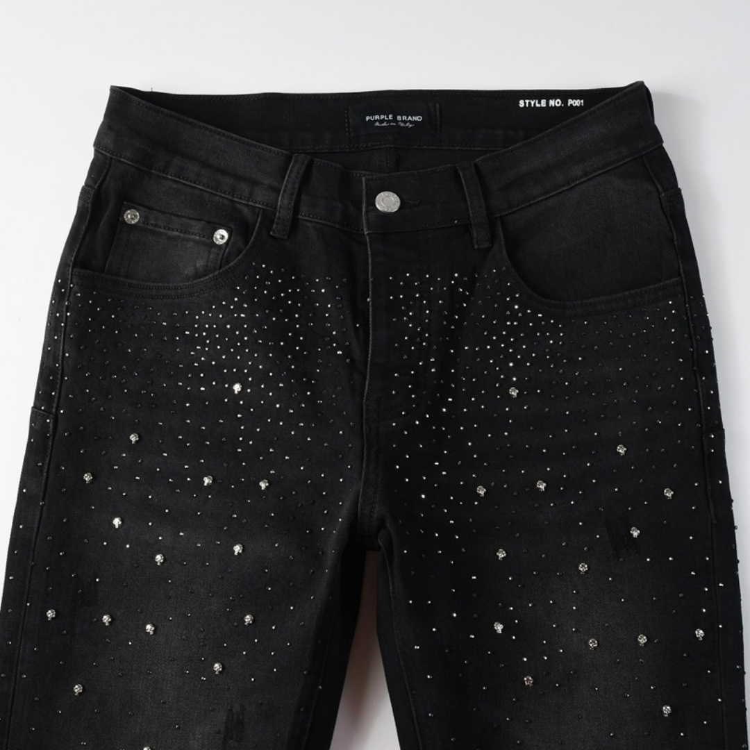 Purple Black Diamonds Jeans