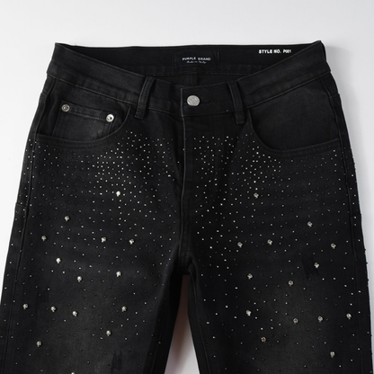 Purple Black Diamonds Jeans