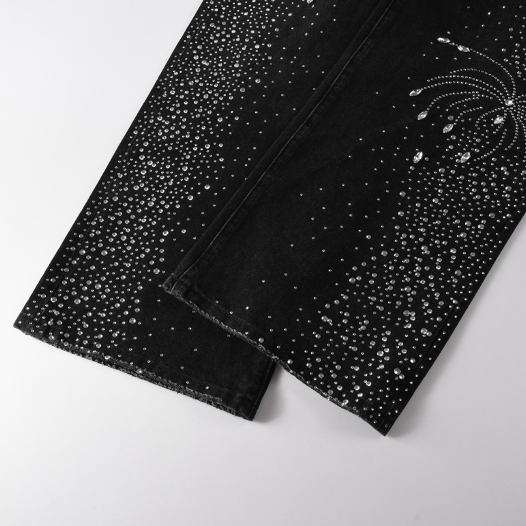 Purple Black Diamonds Jeans