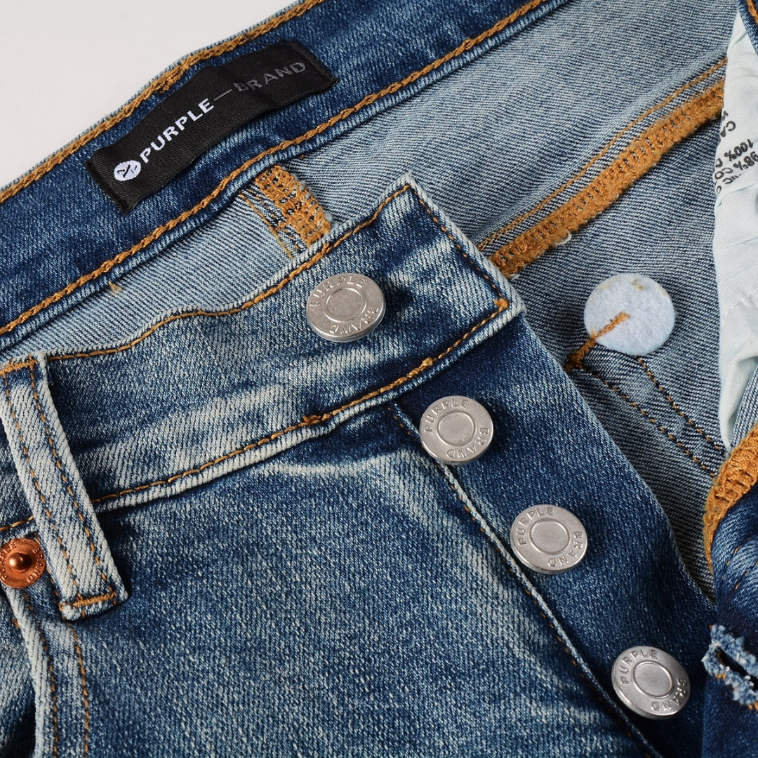 Purple Gradient Ripped Jeans