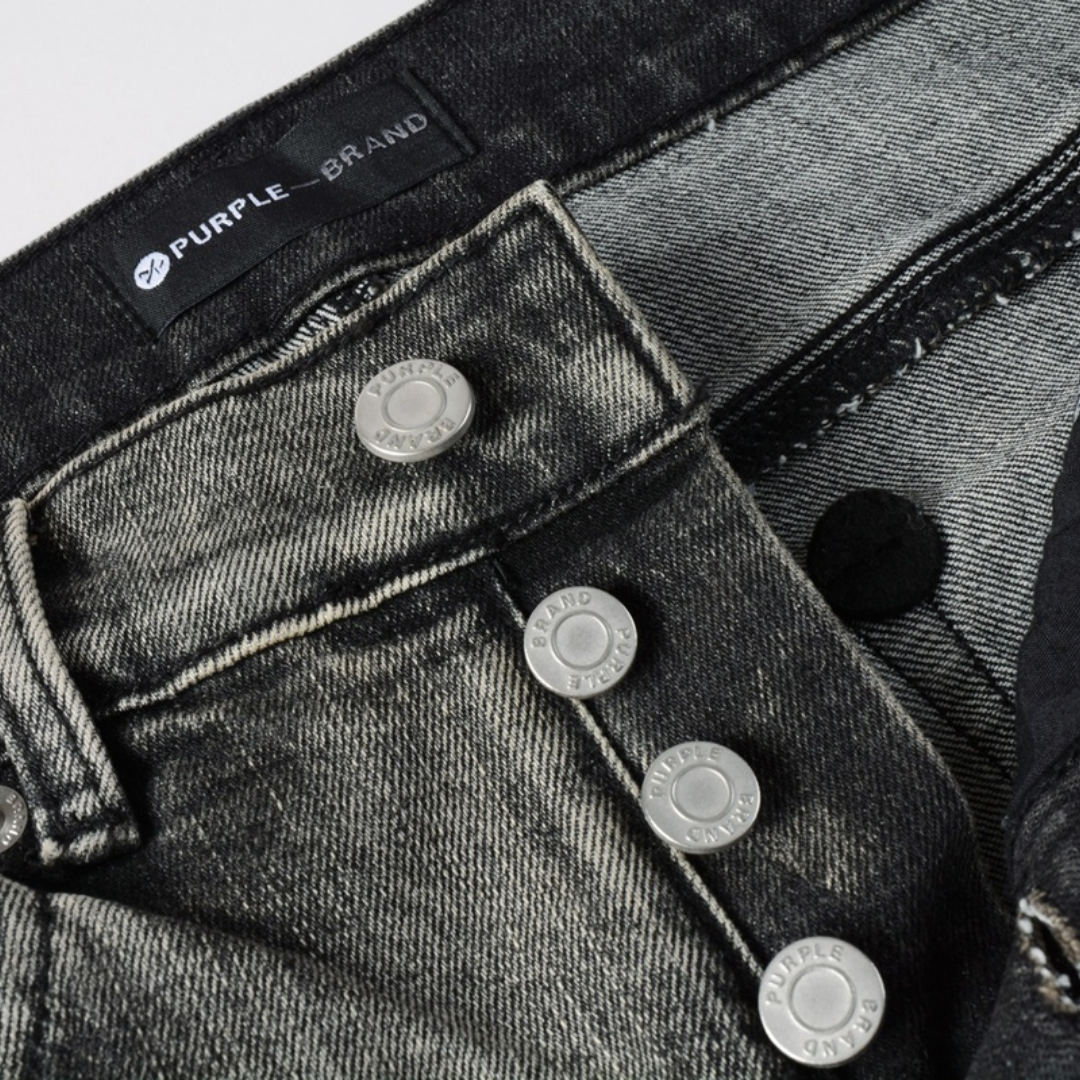 Purple Grey Ripped Jeans