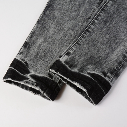 Purple Grey Ripped Jeans