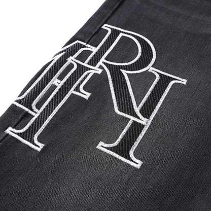 Amr Staggered Logo Jeans