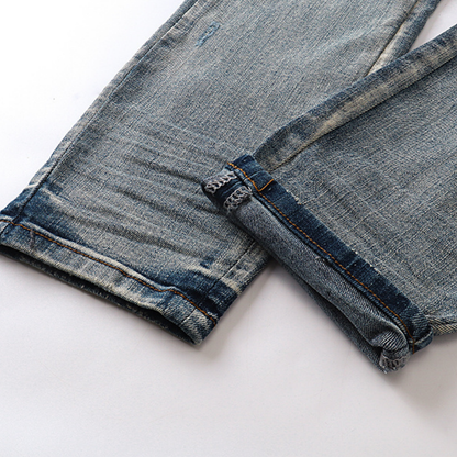 Amr White Logo Jeans