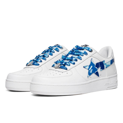 Bape Bapesta Camouflage Bleu