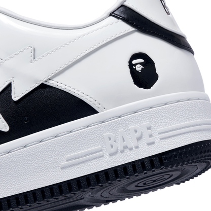 Bape Bapesta Blanc Noir