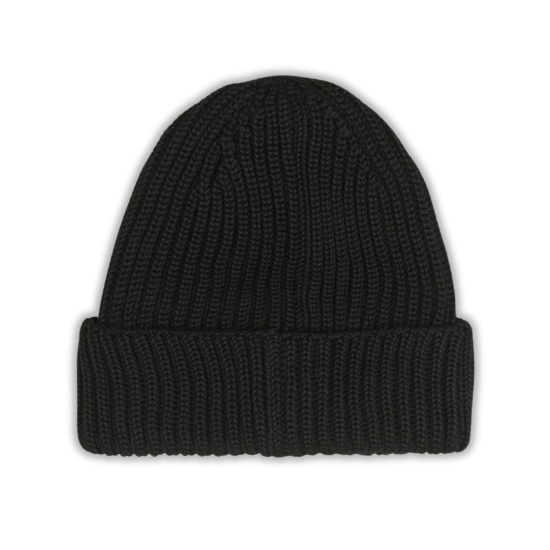 Monogram Full Black Beanie