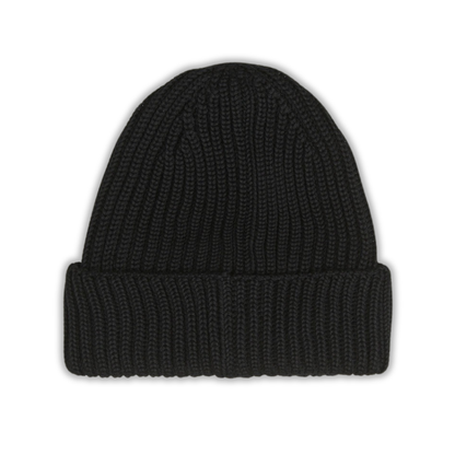 Monogram Full Black Beanie