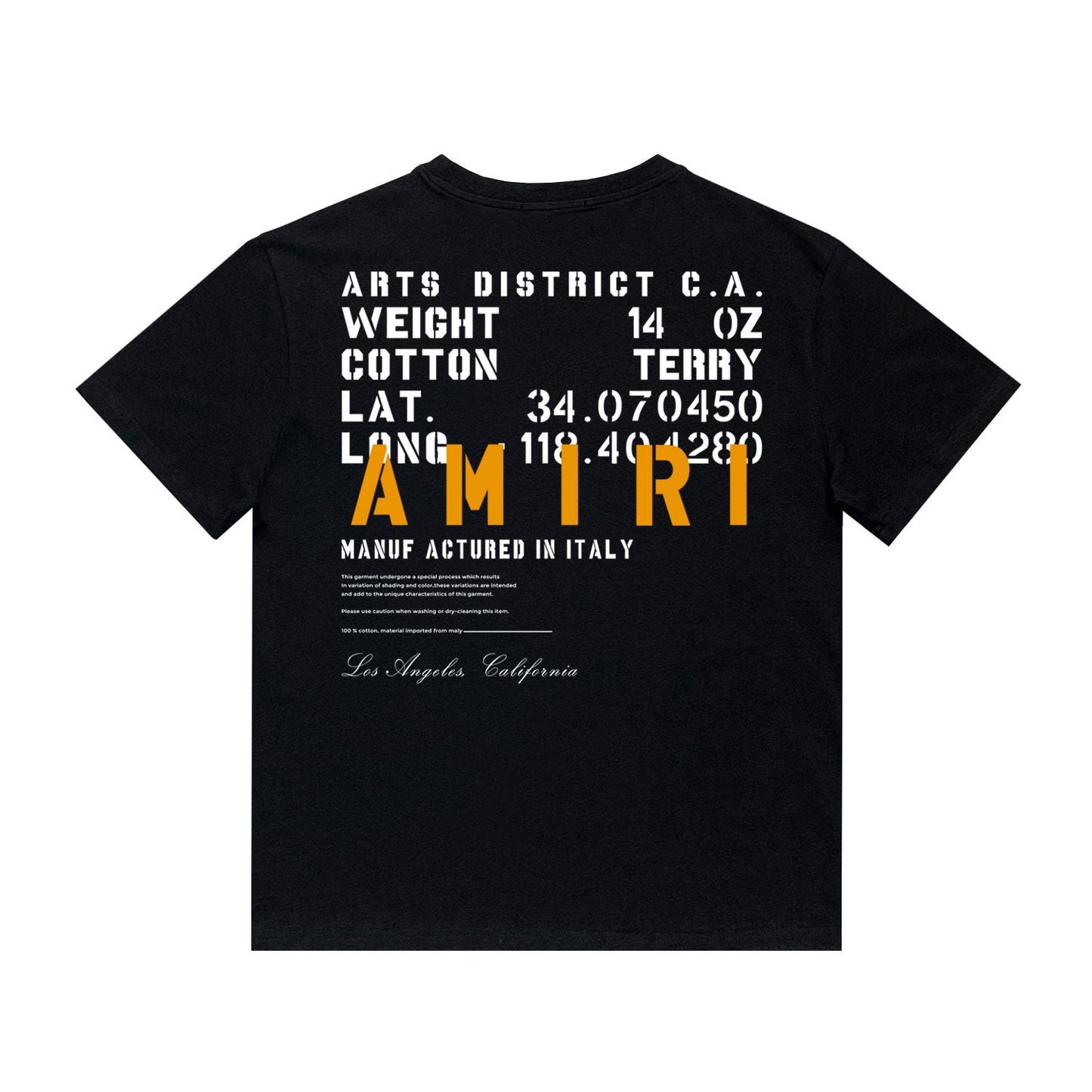 T-shirt à pochoir Amr Military Black Specs