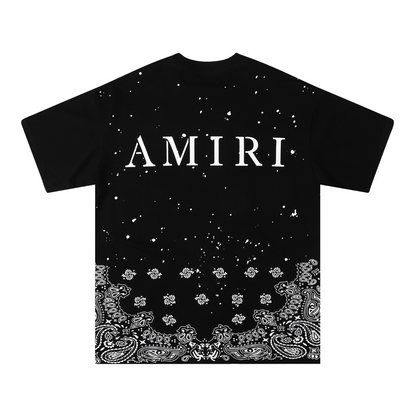 Amr Bandana Bleach Paint Splatter T-shirt