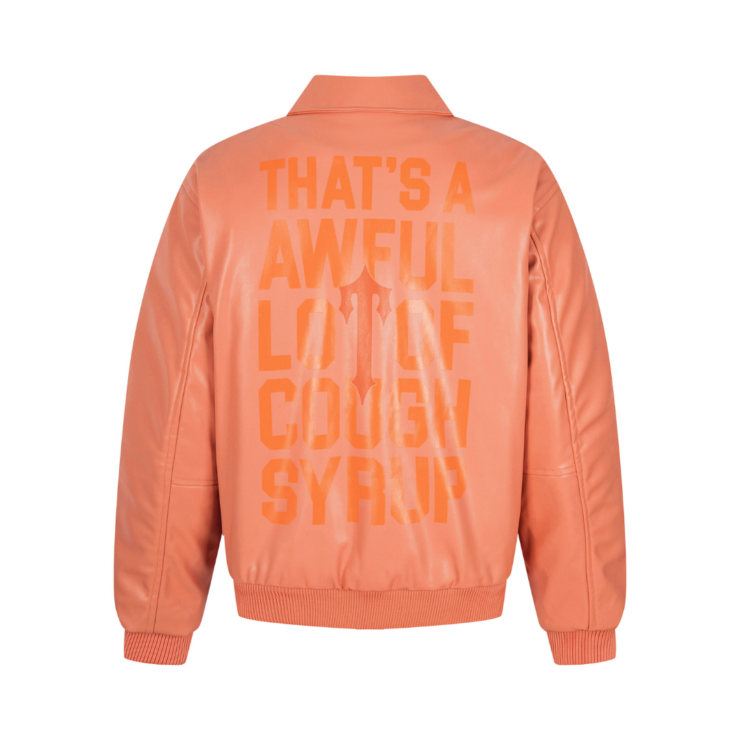 Veste bomber en cuir décodée