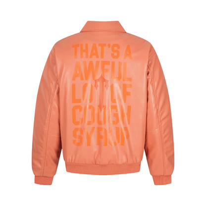 Veste bomber en cuir décodée