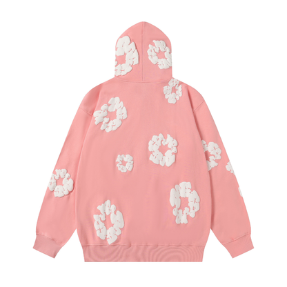 Sweat à capuche zippé en denim