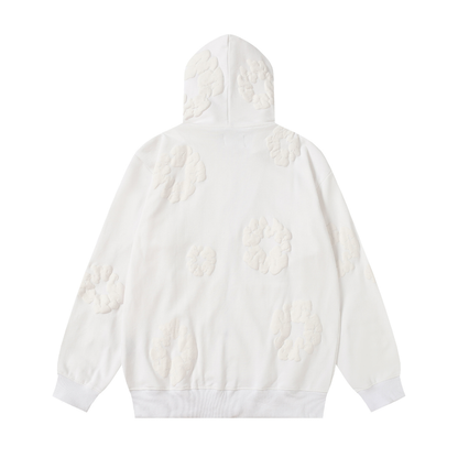 Sweat à capuche zippé en denim