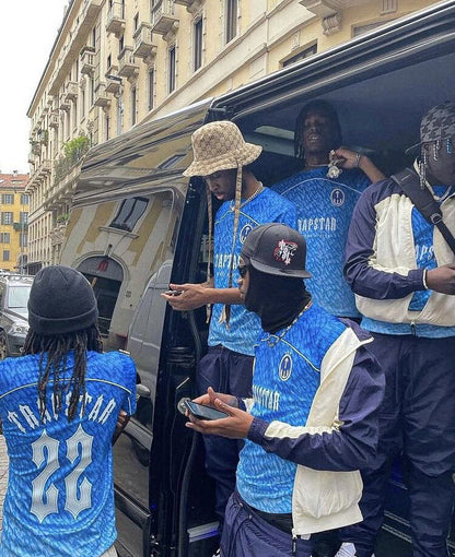 T-shirt bleu dégradé