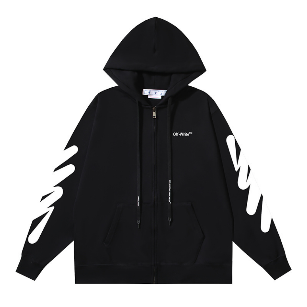 Sweat à capuche zippé Off-W Monogram