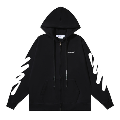 Sweat à capuche zippé Off-W Monogram