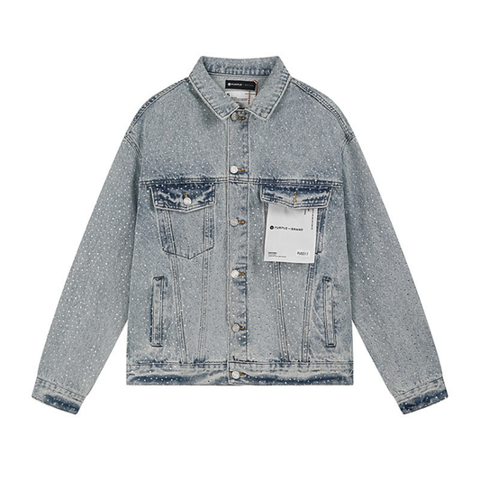 veste en jean violette
