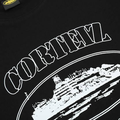 T-shirt noir « Règne sur le monde »