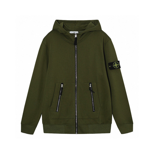 Sweat à capuche zippé Stone Monogram 2.0