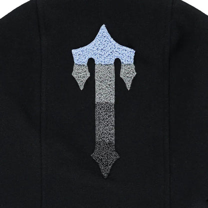 Survêtement à capuche Trapstar Chenille Decoded 2.0 - Noir / Bleu glacier