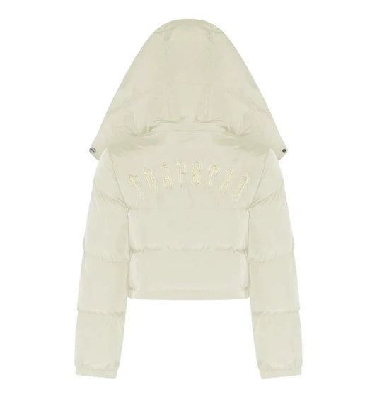 Trapstar Women's Irongate Detachable Hooded Puffer Jacket - Cream