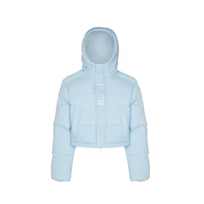 Doudoune à capuche Trapstar Decoded pour femme - Bleu ciel