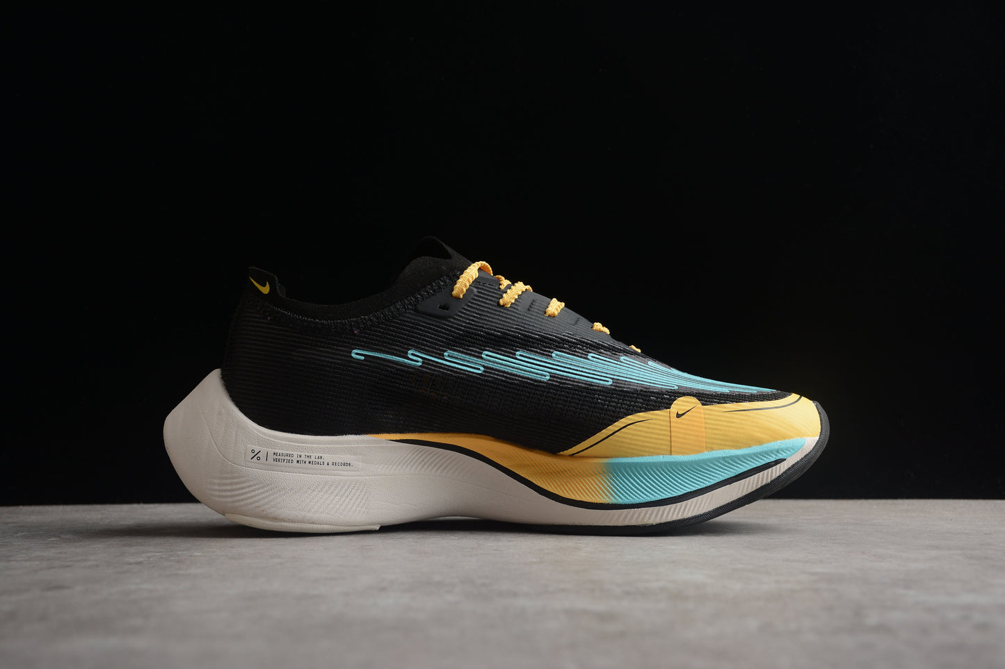 ZoomX Vaporfly NEXT% 2 Noir, turquoise et jaune