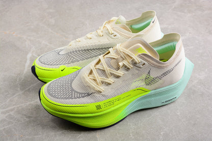 ZoomX Vaporfly NEXT% 2 Crème, Vert néon et Turquoise 