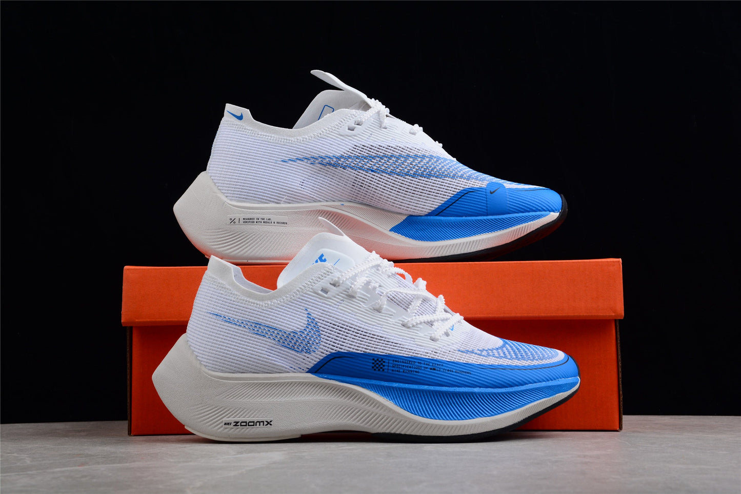 ZoomX Vaporfly NEXT% 2 Blanc et Bleu