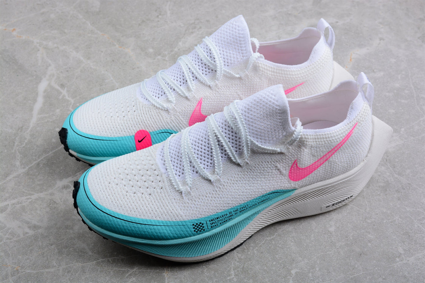 ZoomX Vaporfly NEXT% 2 Blanc, Rose et Turquoise