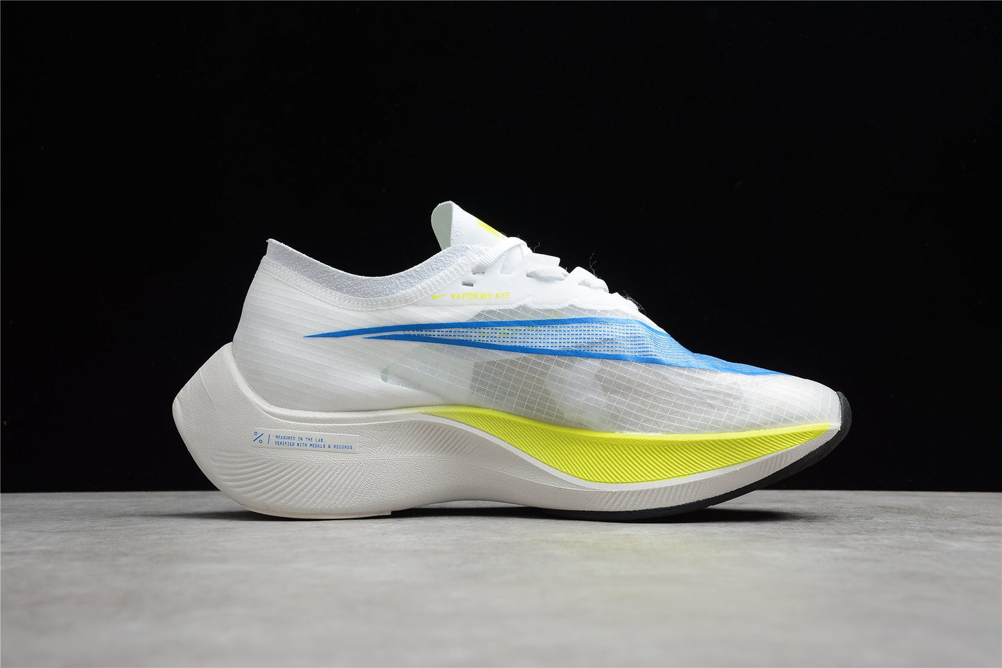 ZoomX Vaporfly NEXT% 2 Blanc, Bleu et Jaune
